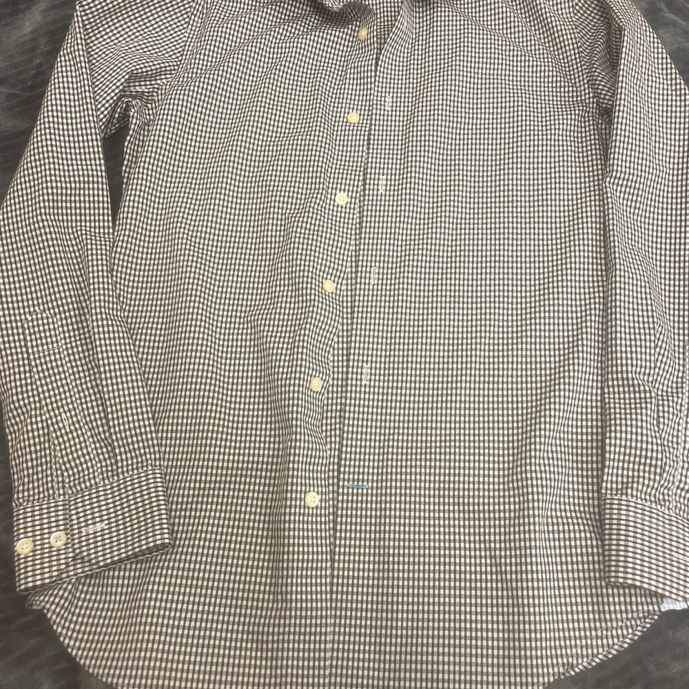 Banana Republic Black and White Gingham Shirt